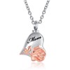 YSAHan Heart Cremation Jewelry for Ashes Mom Rose Flower Urn