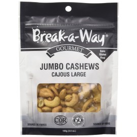 Break-A-Way Gourmet Jumbo Cashews, 100g