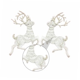 HOODANCOS 4pcs Deer Cloth Stickers Handmade Stickers Embroidery DIY Patch Deer Embroidery Patch Embroidery Patches Christmas Patches Backpack Patche Kids Decor Labeling Denim Child