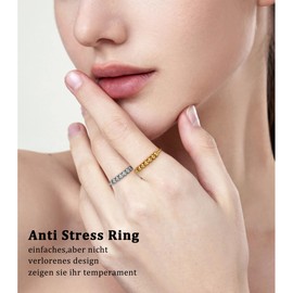 FEITENGU Rings for anxiety, adjustable size rings, Steel