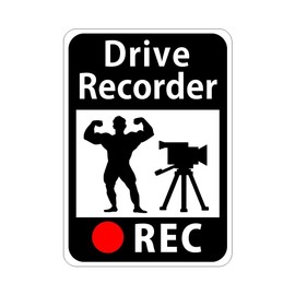 Dashboard Sticker "Bodybuilders and Camcorders" Drive Recorder/REC s72 (Re-Peel Sticker)