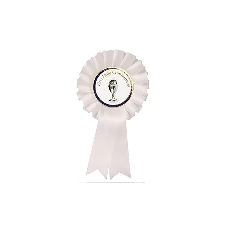 Widdle Gifts Ltd White Rosette Badge with Raised Chalice First
