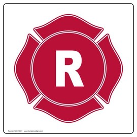 ComplianceSigns.com Florida R Light-Frame Truss Roof Sign, 10x10 in. Aluminum for Fire Safety/Equipment, Made in The USA