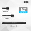 sourcing map 1/2" Drive Impact Extension Bar 3" 5" 10"