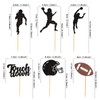 Keaziu Paquete de 36 palillos de fútbol para cupcakes, diseño