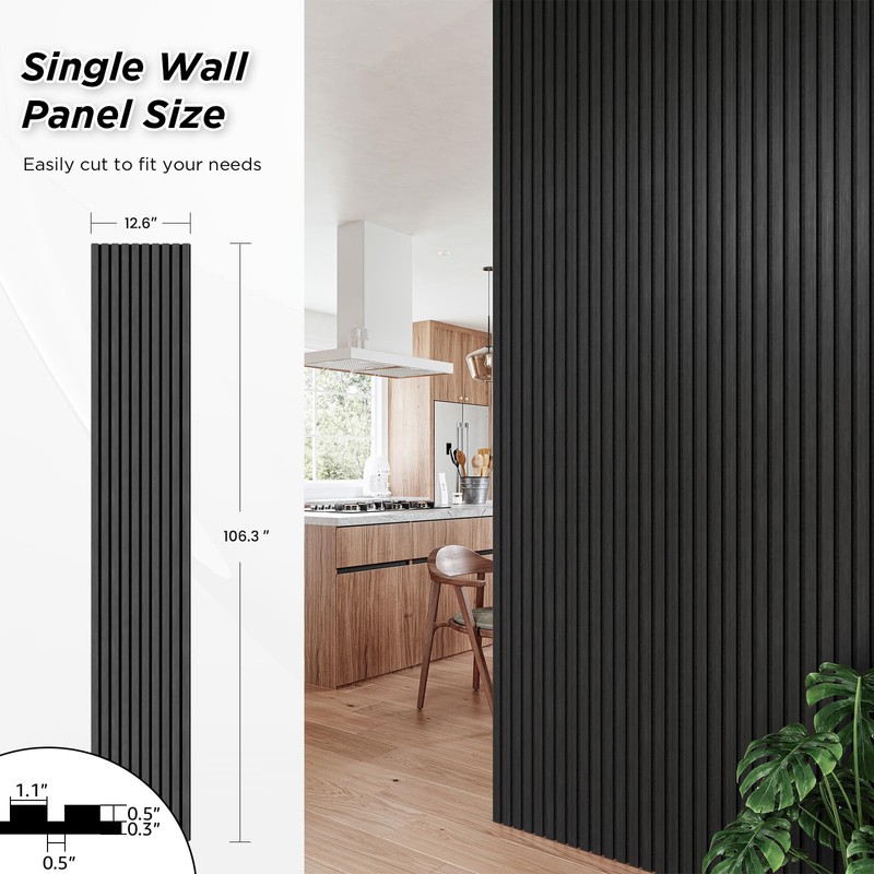 Smartstandard Sample Wood Slat Wall Panel, Soundproof Wooden Wall Panels,