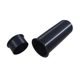 YNGLLC CEMETERY VASE LINER HEADSTONE GRAVESTONE FLOWER HOLDER ROUND BOTTOM and LID SET MADE in USA PR1901, Black