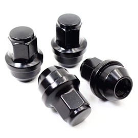 Set of 24 Veritek 14x1.5mm 13/16 Hex 1.7 Inch 44.5mm Length Black OEM Factory Style Large Acorn Seat Lug Nuts for Ford F-150 Expedition Lincoln Navigator Factory Wheels