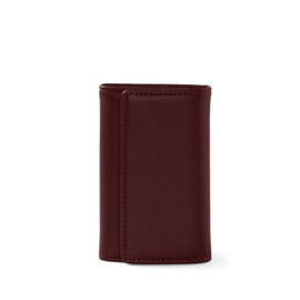 Leatherology Bordeaux Key Case - 6 latch key hooks, removable valet key ring, double snap closure