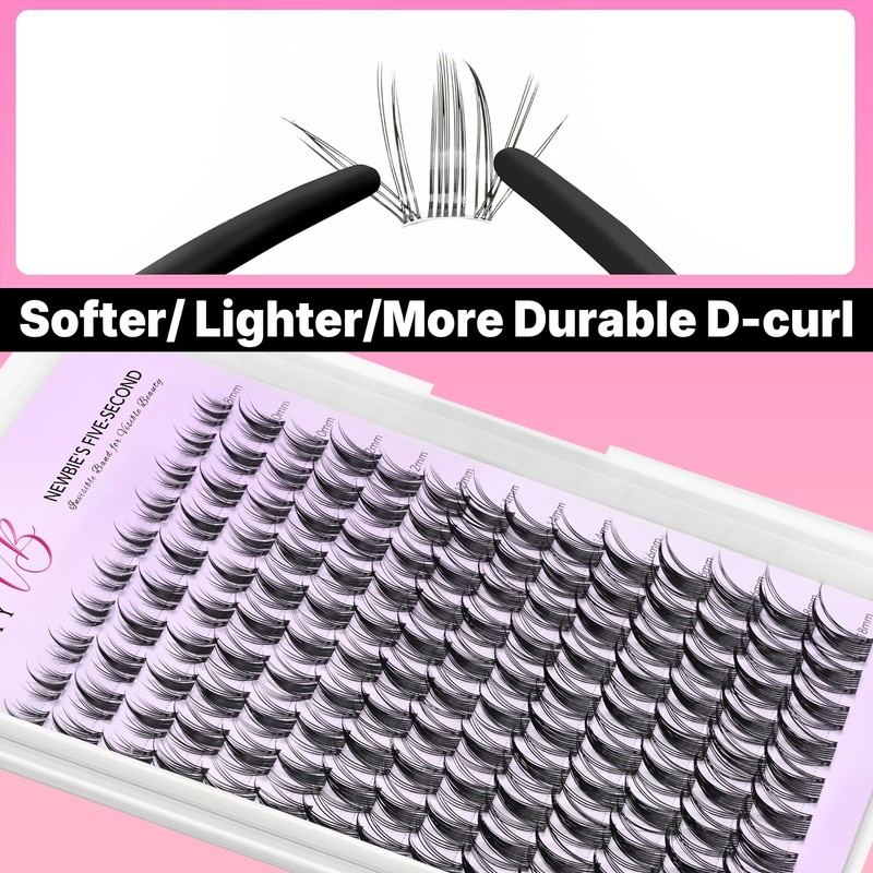 VEYESBEAUTY Eyelash Extensions Cluster Lash Extension Manga 8-18 mm