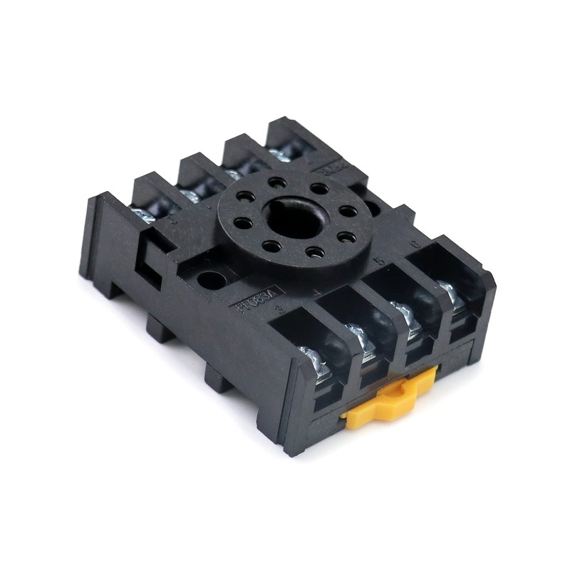 QWORK 8 Pins Relay Socket, 4 Pack 600 V 10