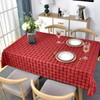 SASTYBALE Christmas Rectangle Tablecloth, Elegance Plaid Fabric Tablecloths Spill proof