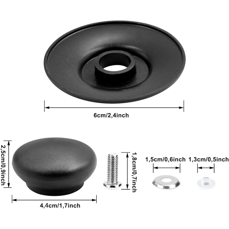 Set of 4 pot lid handles, lid knob, with screw
