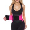YIANNA Mujer Faja Reductora Abdominal Cinturón Lumbar Fajas Reductoras Abdomen Adjustable para Deporte Fitness Rosa, YA8003-Rose-S