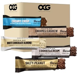 Barebell Protein Bar | 10 pack| Cookies & Cream, Creamy Crisp, Salty Peanut, Caramel Cashew, Salty Peanut, White Chocolate Almond. 1.9oz Bars - Protein Snacks with 20g of High Protein bundled by OMNICOAST GOODS, OCG