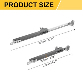 uxcell 1Pcs 13 Inches Window Hinges, Stainless Steel Casement Window Stays, Adjustable Friction Stay Hinges Window Brace with Screws, Dark Gray