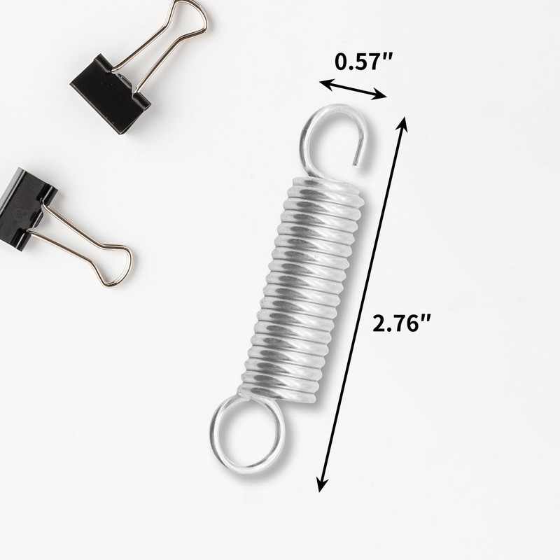 QUETTO Extension Springs, Stainless Steel, Dual Hook Ends, 4 Pieces