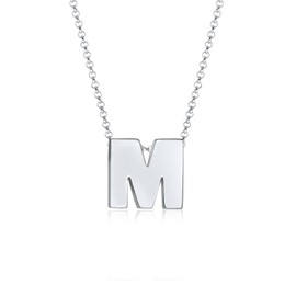 Elli Women's Necklace Letter S Initials Trend Minimal in 925 Sterling Silver, Sterling Silver, No Gemstone
