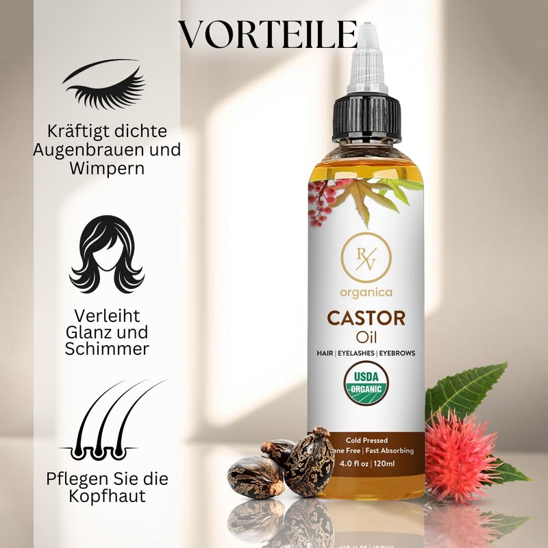 RV Organica Castor Oil | USDA Certified Organic | Hexane