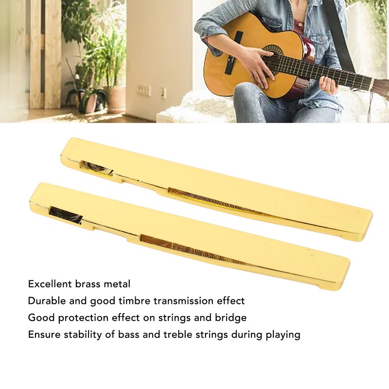 Acoustic Guitar Saddle Bridge Replacement Brass Metal Musical Instrument Accessories