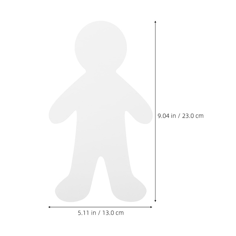 NUOBESTY 20Pcs Paperboard People Cutouts Blank Human Shapes for Kids