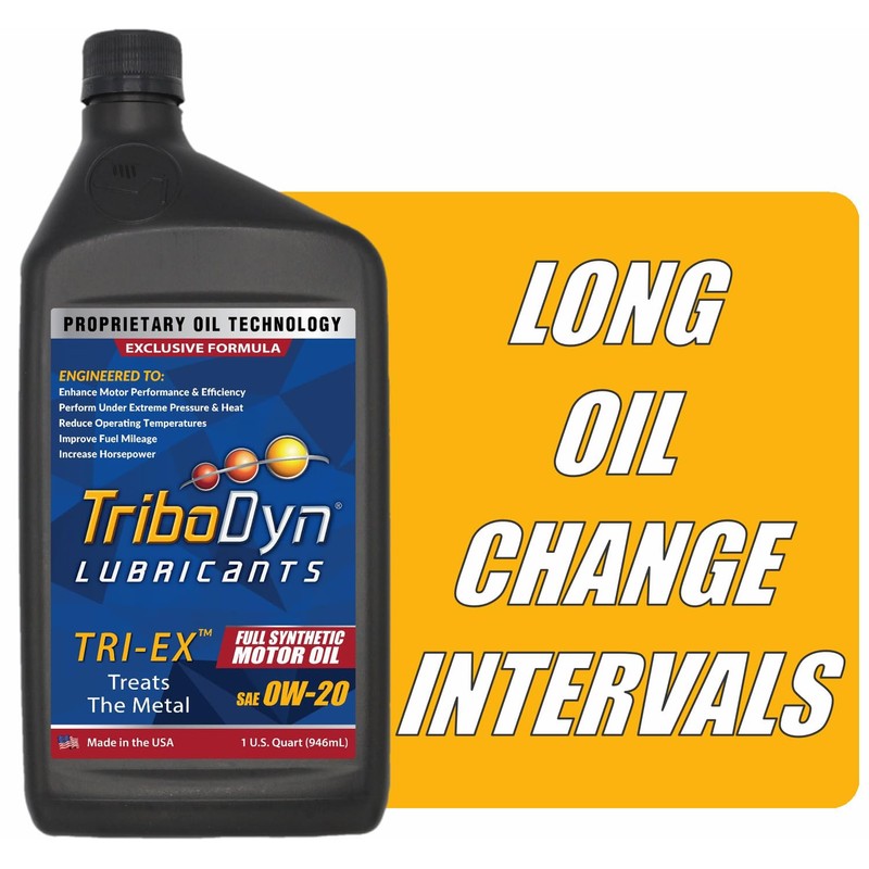 TriboDyn TRI-EX Full Synthetic Motor Oil (0W-20, 2 Quart Pack)