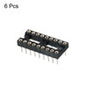 sourcing map DIP IC Chip Socket Adapter Flat Pin 18P