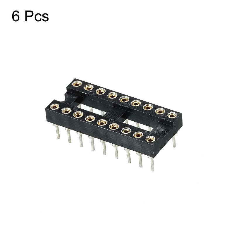 sourcing map DIP IC Chip Socket Adapter Flat Pin 18P