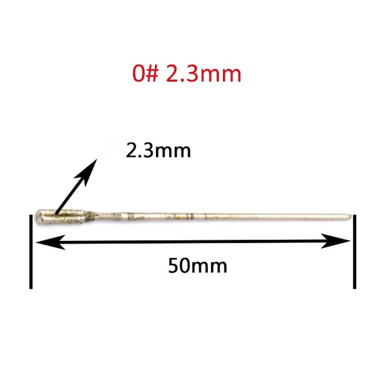 2mm Diamond Coated Lapidary Drill Bits, Diamond Glass Jewelery Drill
