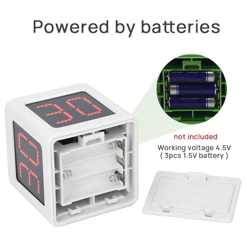 Cubes Timer, 4 Sided Seconds Countdown Timer, Digital Professional Chess