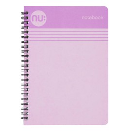 NU: Notebooks - Cloud Pastels Range - A5 Lilac Notebook - Wirebound Notebook - 110 Pages (NU004114-FSC)