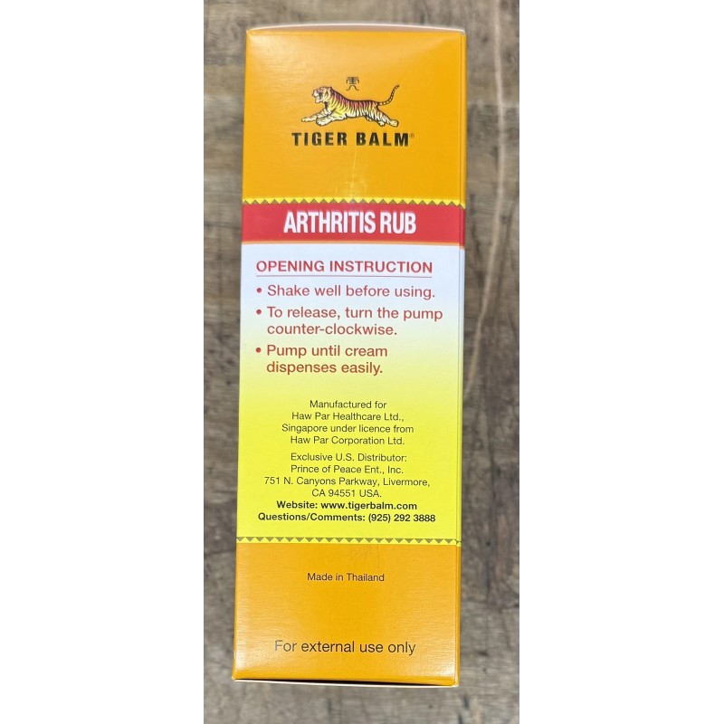 Tiger Balm ARTHRITIS Rub With Pump 4 fl oz Free