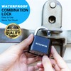 DELSWIN 4-Digit Combination Lock Outdoor Padlock - Heavy Duty Locker