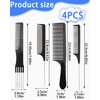 LEEQBCR 4 pcs Professional Styling Kämme Friseur Kamm Afrokamm Frisurkamm