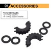 BUNKER INDUST D Ring/Shackle Isolator Kit,1 Pair Black D-Ring Isolator
