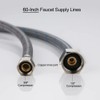 WOWOW 60" Length Faucet Supply Line, Bathroom Kitchen Faucet Lines