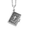 ShopLC Bible Pendant Necklace in 925 Sterling Silver - Openable