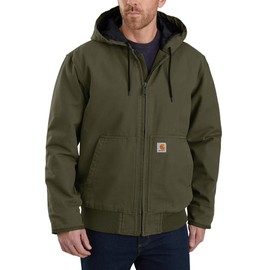 Carhartt Men's Loose Fit Washed Duck Insulated Active Jacket (Regular and Big & Tall Size)-Moss-Medium