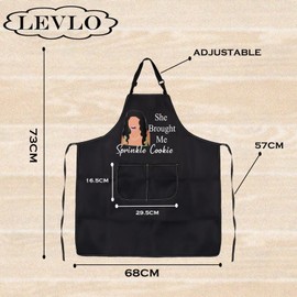 LEVLO Real Housewife Apron RHONJ TV Gift She Brought Me Sprinkle Cookie Pinny for Fans Women(Sprinkle Cookie)