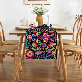 Tucorresi Camino de Mesa con Diseño de Calavera de Azúcar, Decoración Día de los Muertos, Fiesta Mexicana, Diámetro No Muerto, Decoración para el Hogar (Dia de los Muertos)