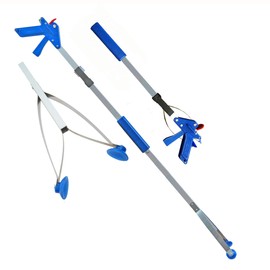 ArcMate 42" EZ Reacher Deluxe - Collapsible Grabber Reacher with 5 lb. Capacity, 4.5" Wide Fingers, Locking Handle, Heat Resistant Silicone Tips - Grabber Tool for Elderly, Post Op, Accessibility