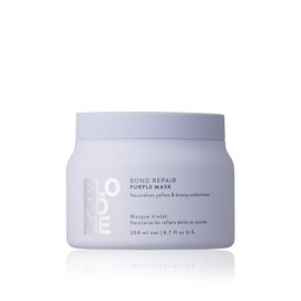 BLONDME Bond Repair Purple Mask 200 ml, Tratamiento Intensivo para Cabello Rubio,Neutraliza Tonos Amarillos y Repara la Fibra Capilar                 