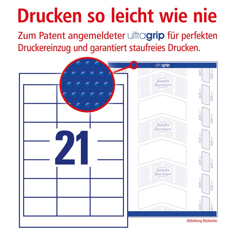 Avery Zweckform 6170 Labels 64 x 36 mm Quick-Peel 25