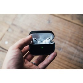 drip Leather AirPods Pro Case (Green) for AirPods Pro2 2nd Gen KICS Leather Protective Case with Visible LED Light and Wireless Charging