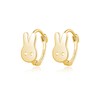Reffeer Solid 925 Sterling Silver Easter Rabbit Earrings Hoops for
