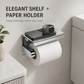 Stainless Steel Paper Towel Holder for Kitchen – Wall-Mounted Roll Dispenser with Mirror Finish for Bathroom & Laundry Room