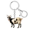 HUAGEO Acrylic Cute Goat Keyring Cartoon Sheep Animals Keychains Jewellery Gifts For Women Backpack Car Purse Charms Accessories (Tan)
