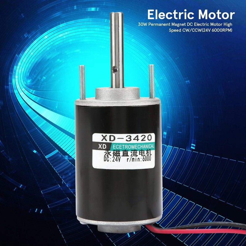 30 Watt 12 V/24 V DC Permanent Magnet Electric Motor,