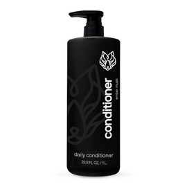 Black Wolf Mens Everyday Hair Conditioner, 1 Liter - Salon-Grade Professional Deep Conditioner Smooths, Detangles & Locks in Moisture for Hydrated & Moisturized Scalp - Hydrating For All Hair Types