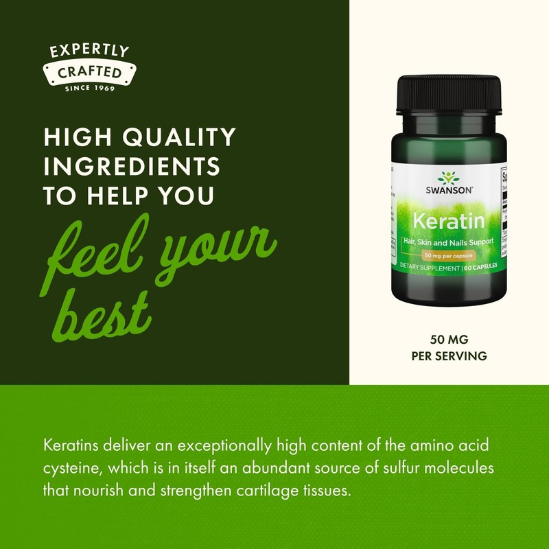 Swanson Keratin (from Tibetan Wool) - Natural Supplement Promoting Healthy